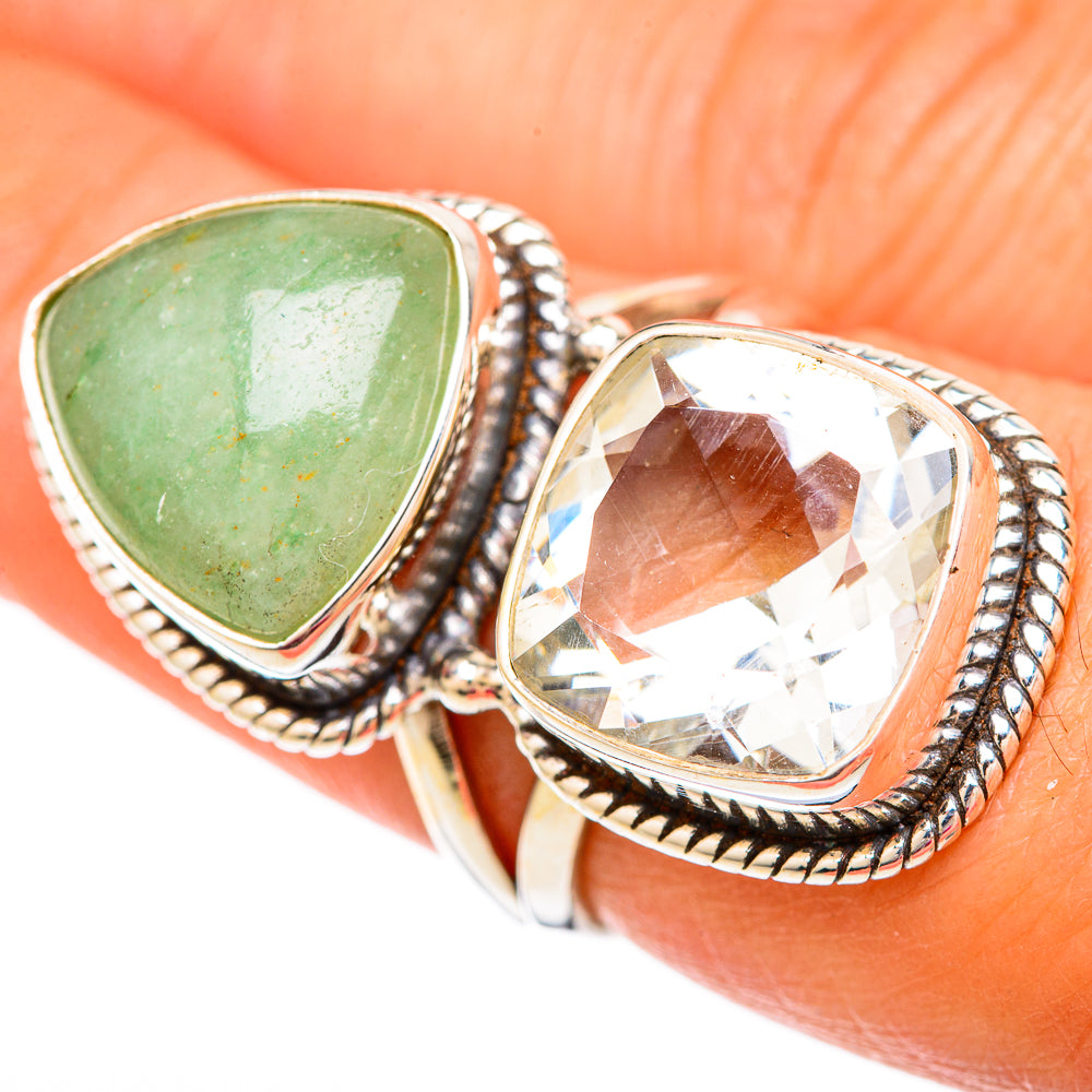 Green Aventurine Rings handcrafted by Anasilvercos - RING103968
