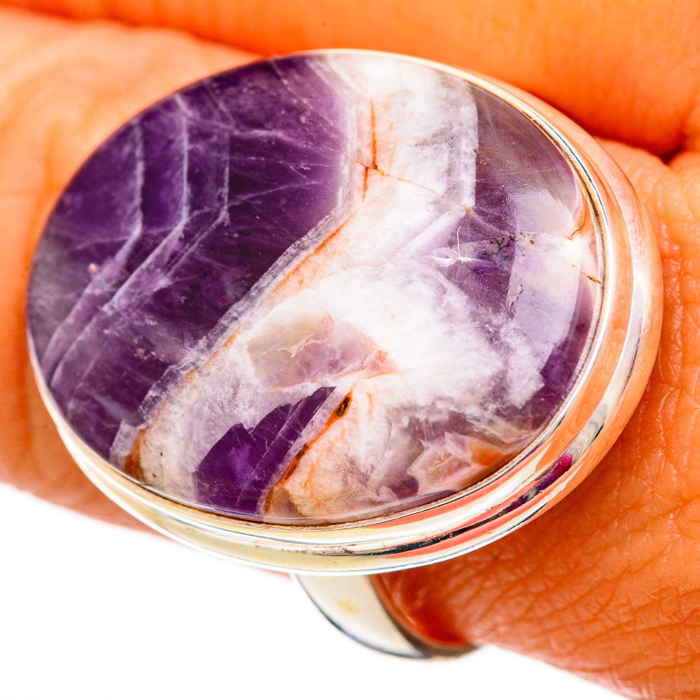 Chevron Amethyst Rings handcrafted by Anasilvercos - RING103979
