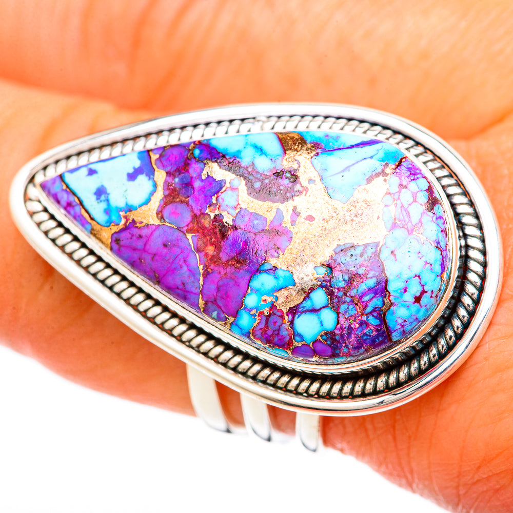 Purple Copper Turquoise Rings handcrafted by Anasilvercos - RING103980