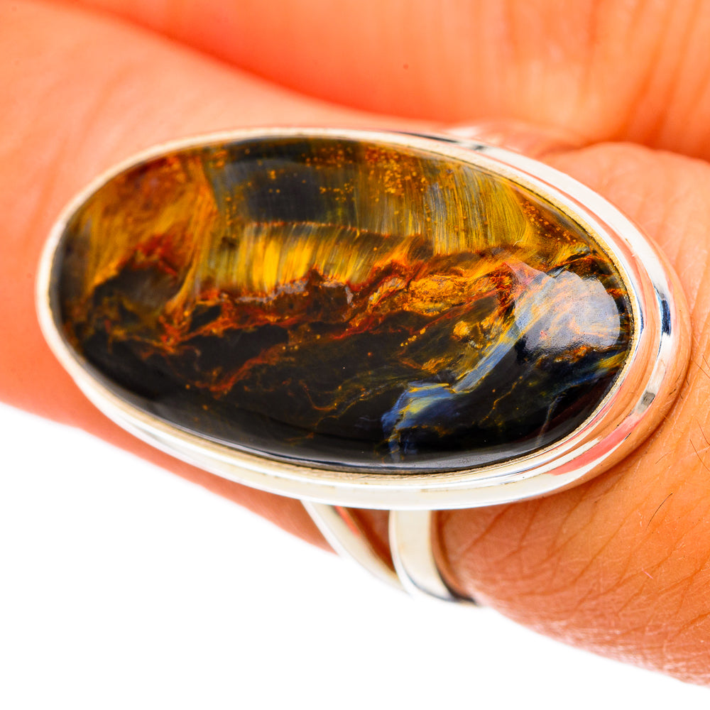Golden Pietersite Rings handcrafted by Anasilvercos - RING103981