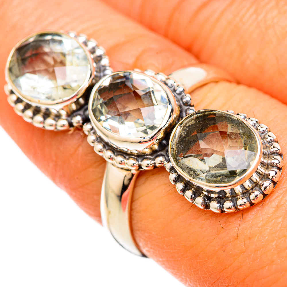 Green Amethyst Rings handcrafted by Anasilvercos - RING103991