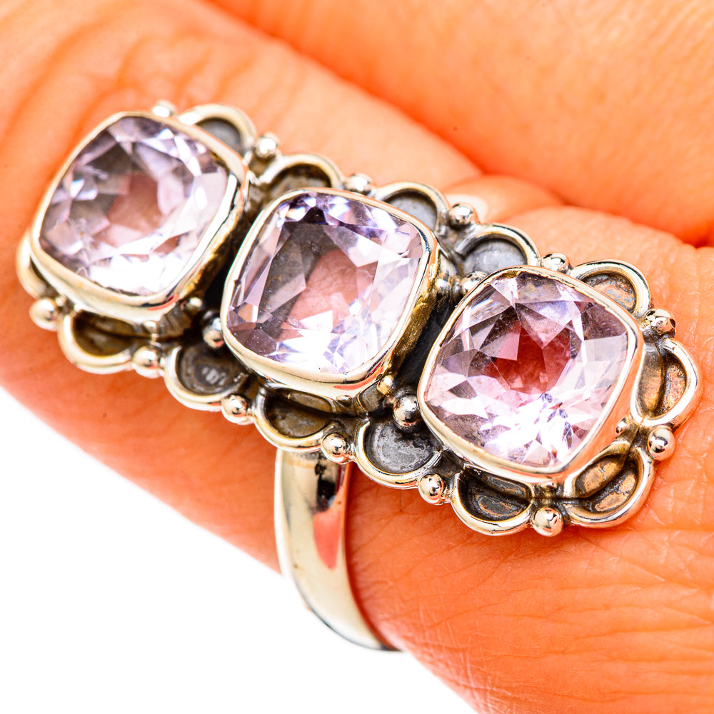 Kunzite Rings handcrafted by Anasilvercos - RING104003