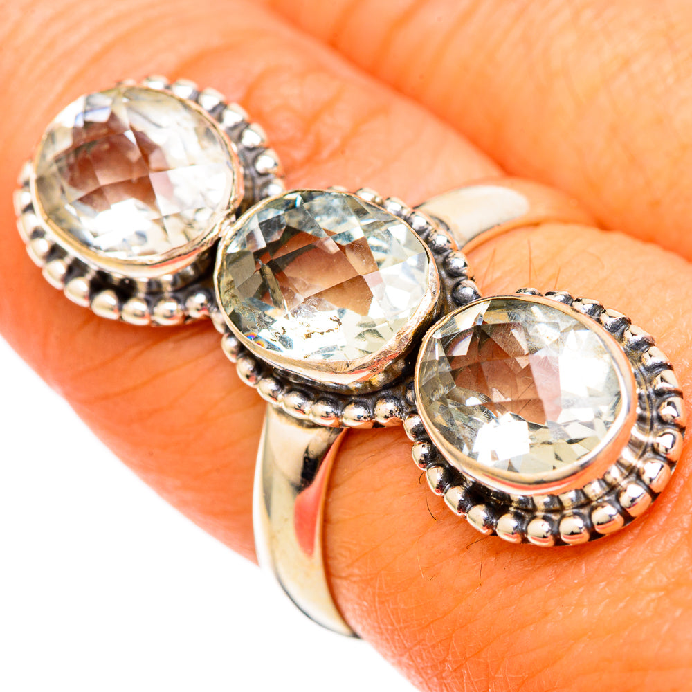 Green Amethyst Rings handcrafted by Anasilvercos - RING104050