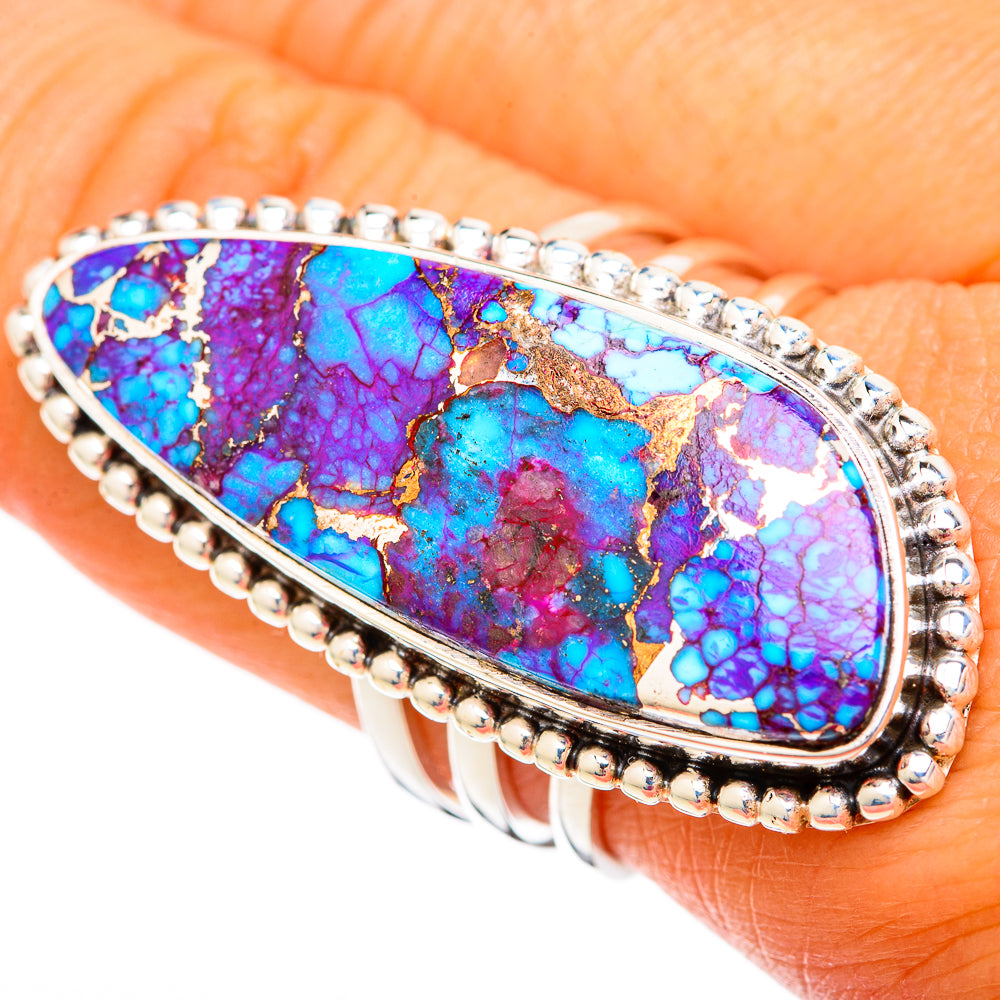 Purple Copper Turquoise Rings handcrafted by Anasilvercos - RING104054