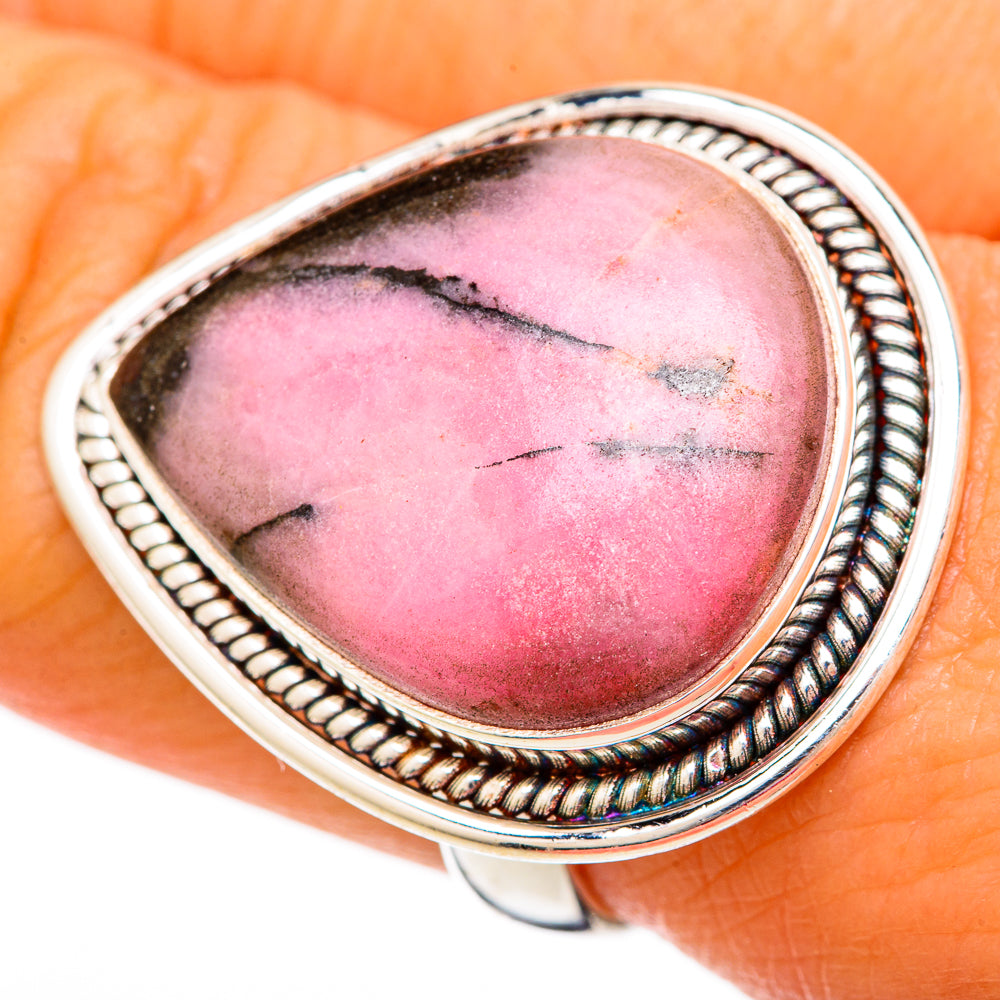 Rhodonite Rings handcrafted by Anasilvercos - RING104056