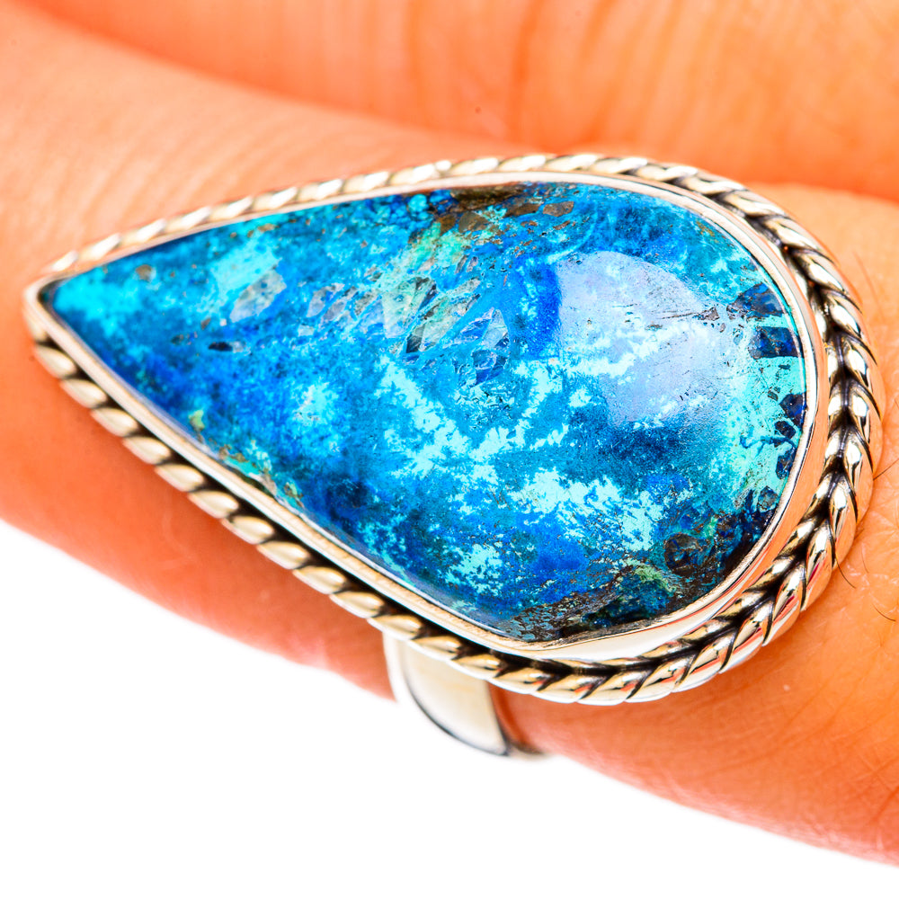Chrysocolla Rings handcrafted by Anasilvercos - RING104079
