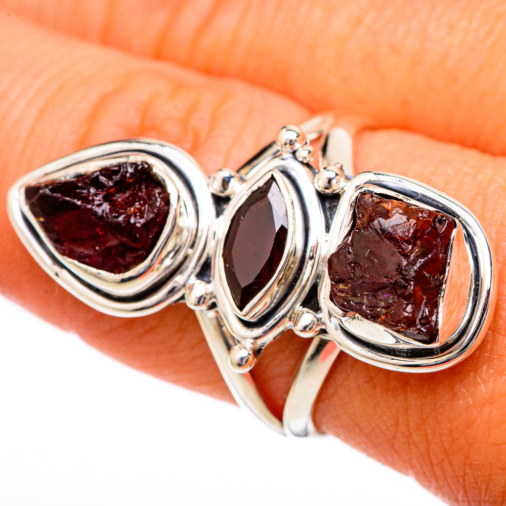 Garnet Rings handcrafted by Anasilvercos - RING104127