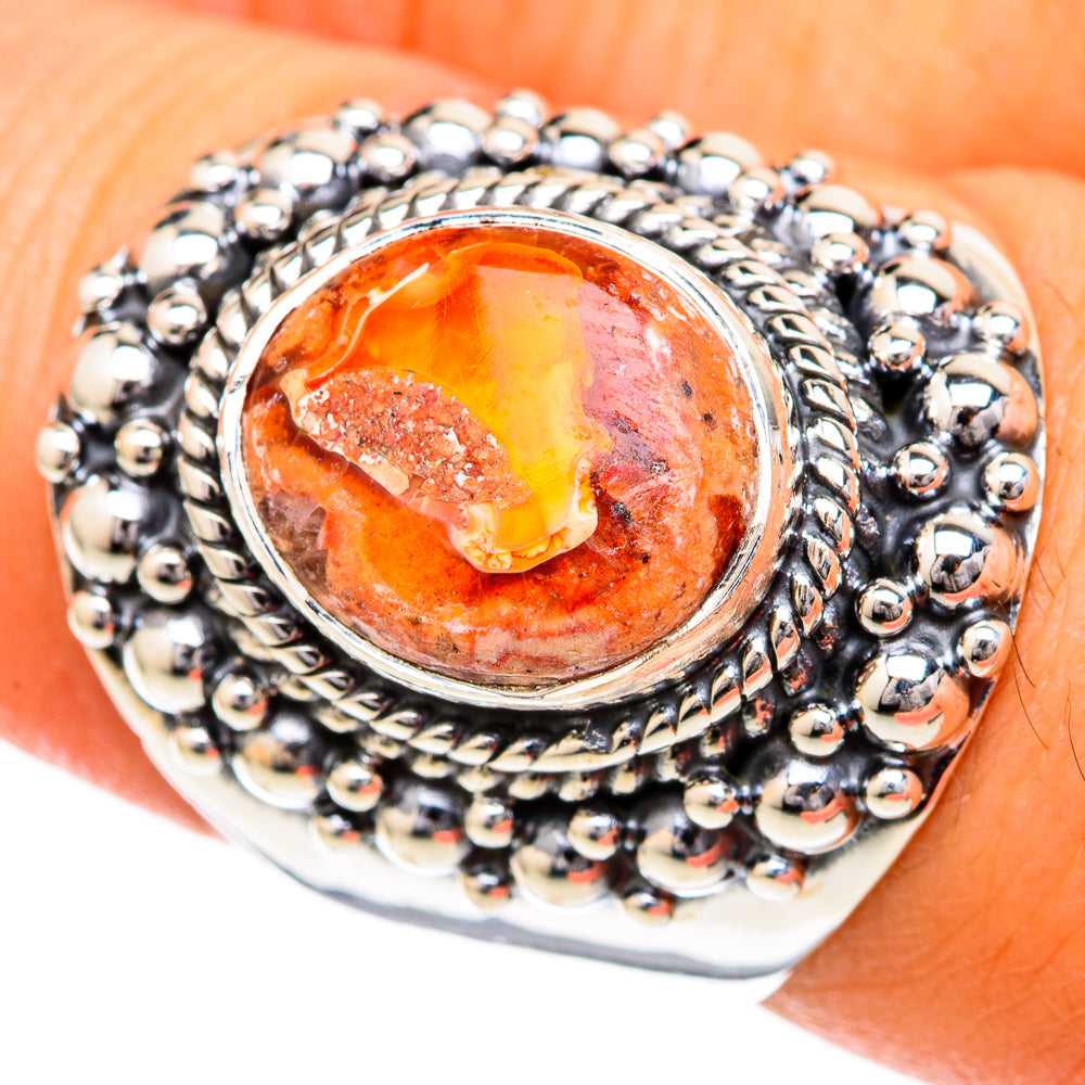 Mexican Fire Opal Rings handcrafted by Anasilvercos - RING104140