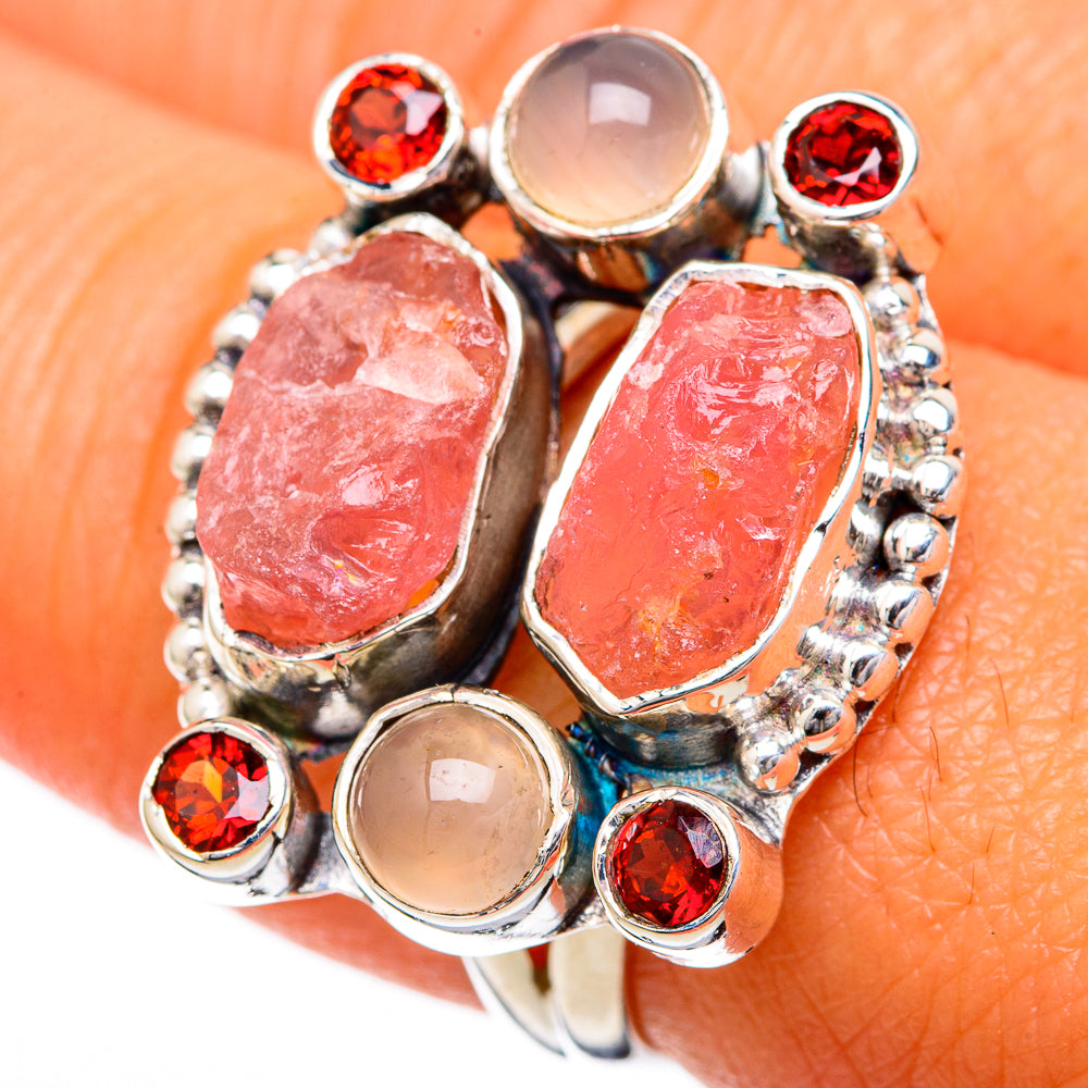 Rose Quartz Rings handcrafted by Anasilvercos - RING104153