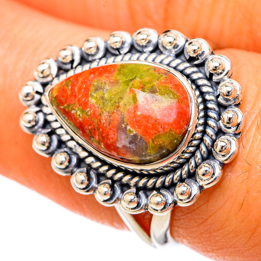 Unakite Rings handcrafted by Anasilvercos - RING104164