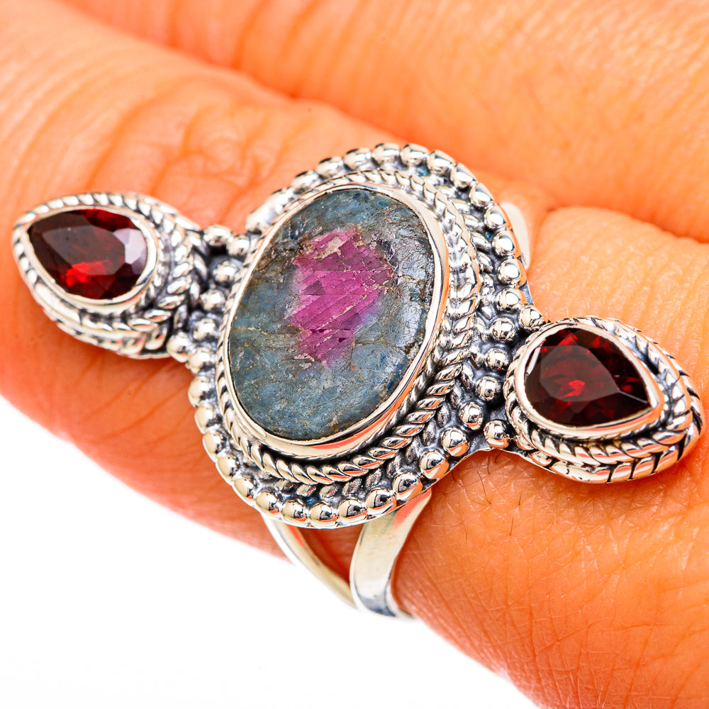 Ruby Fuchsite Rings handcrafted by Anasilvercos - RING104186