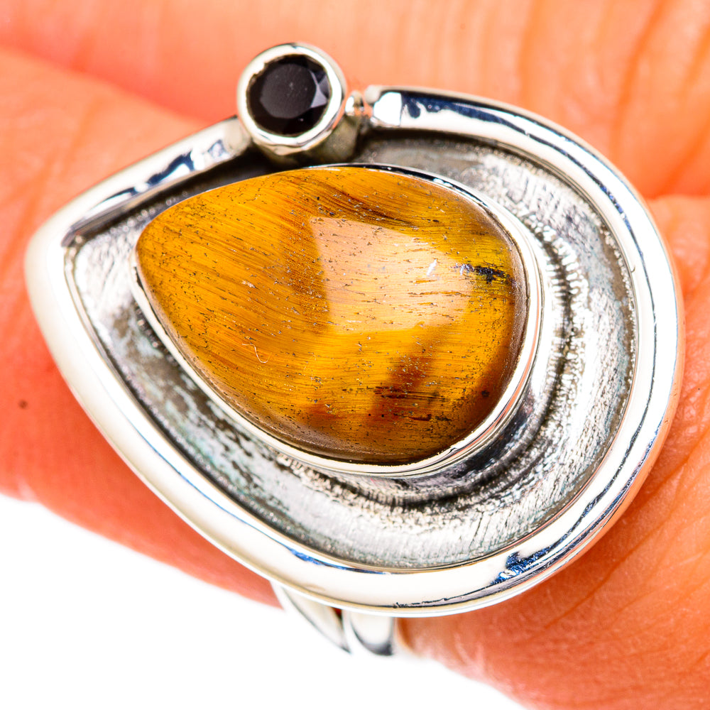 Tiger Eye Rings handcrafted by Anasilvercos - RING104217