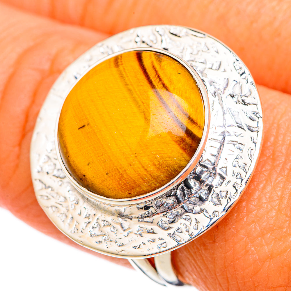 Tiger Eye Rings handcrafted by Anasilvercos - RING104218