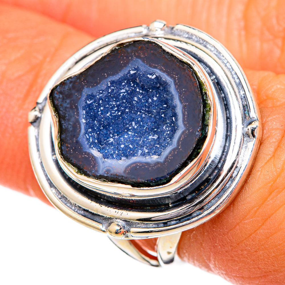 Coconut Geode Druzy Rings handcrafted by Anasilvercos - RING104222