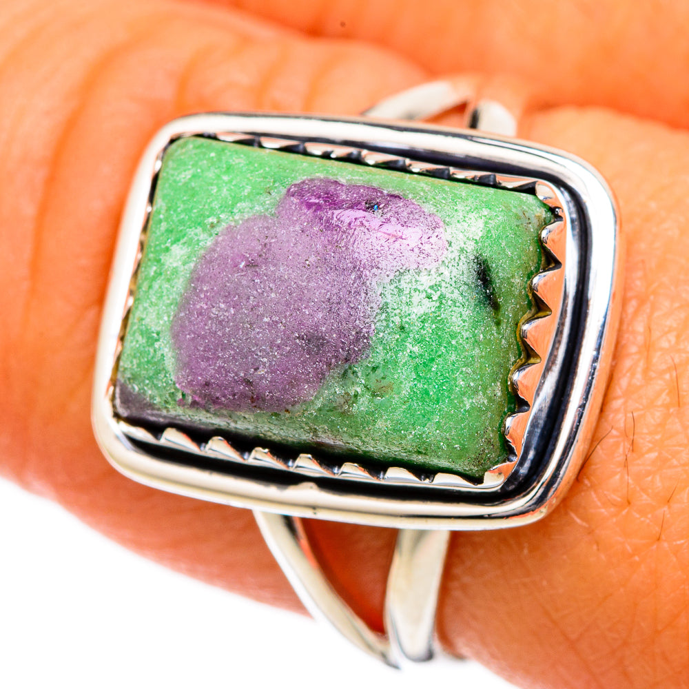 Ruby Zoisite Rings handcrafted by Anasilvercos - RING104235