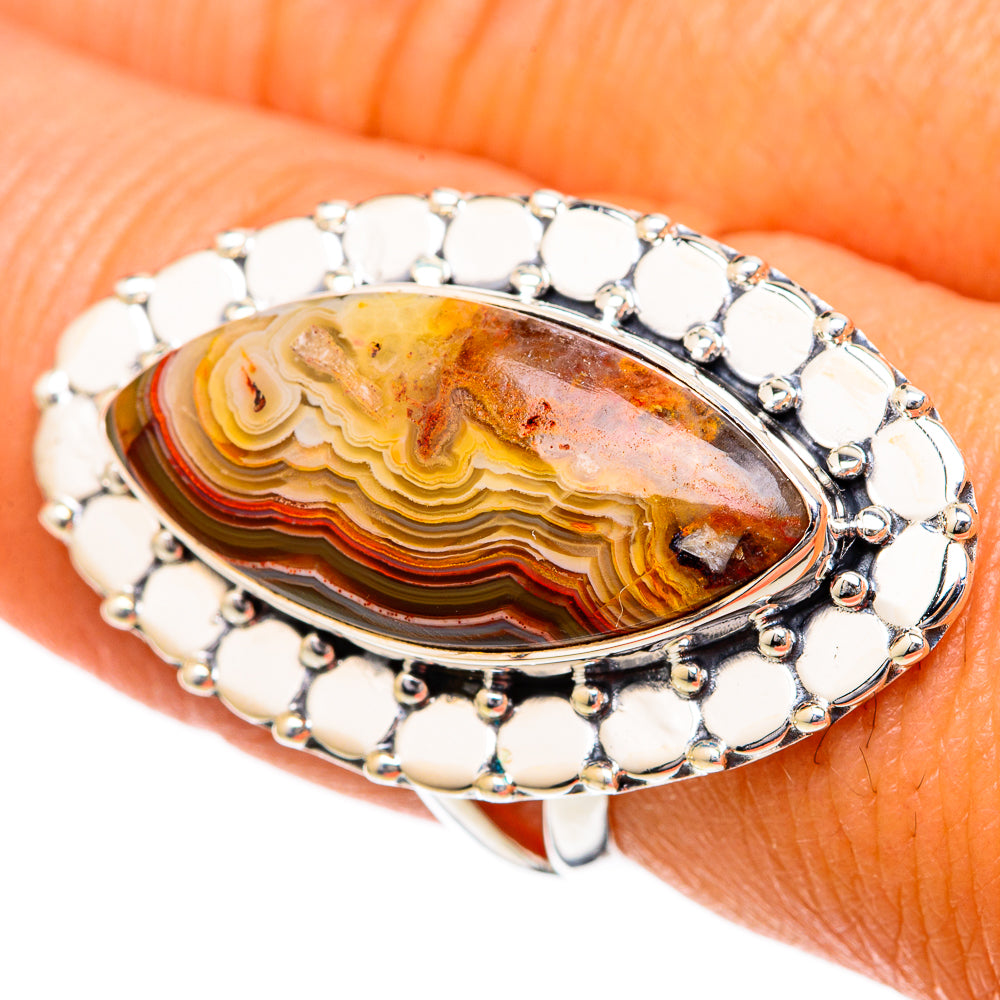 Laguna Lace Agate Rings handcrafted by Anasilvercos - RING104240