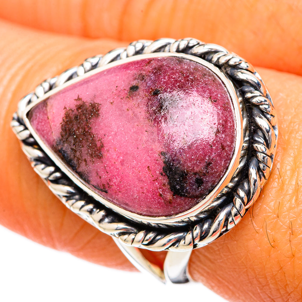 Rhodonite Rings handcrafted by Anasilvercos - RING104245