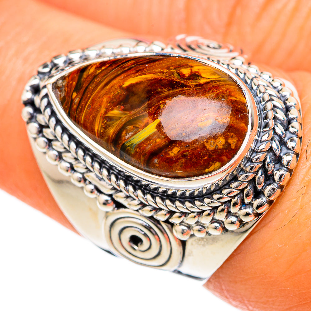 Golden Pietersite Rings handcrafted by Anasilvercos - RING104269