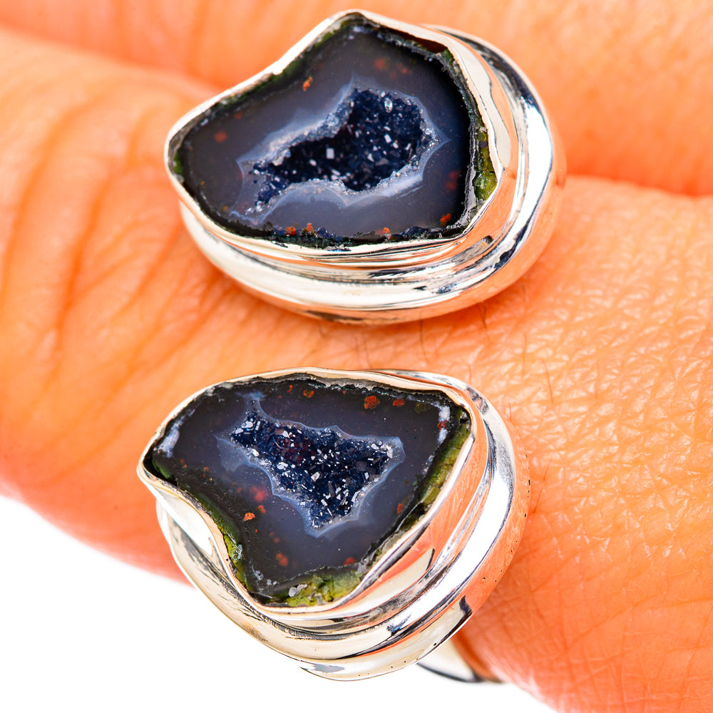 Coconut Geode Druzy Rings handcrafted by Anasilvercos - RING104275