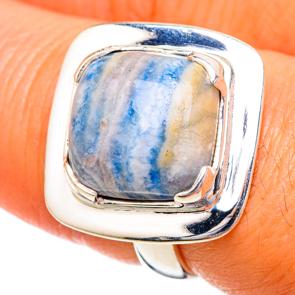 Blue Scheelite Rings handcrafted by Anasilvercos - RING104279