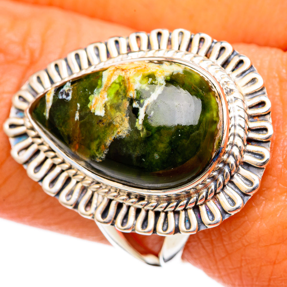 Australian Green Opal Rings handcrafted by Anasilvercos - RING104287