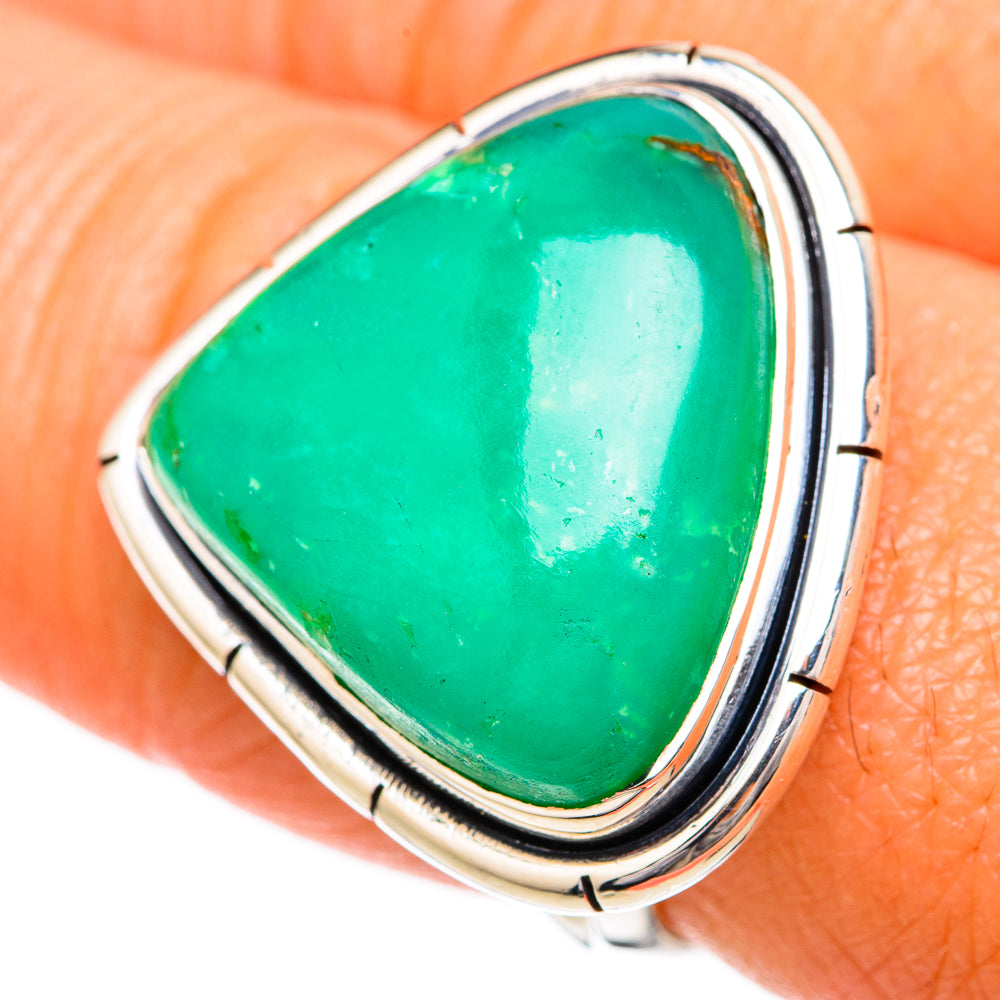 Chrysoprase Rings handcrafted by Anasilvercos - RING104288