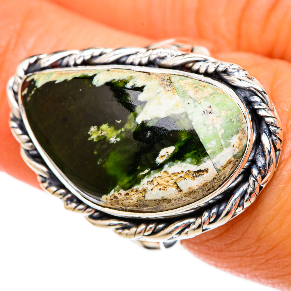 Australian Green Opal Rings handcrafted by Anasilvercos - RING104321