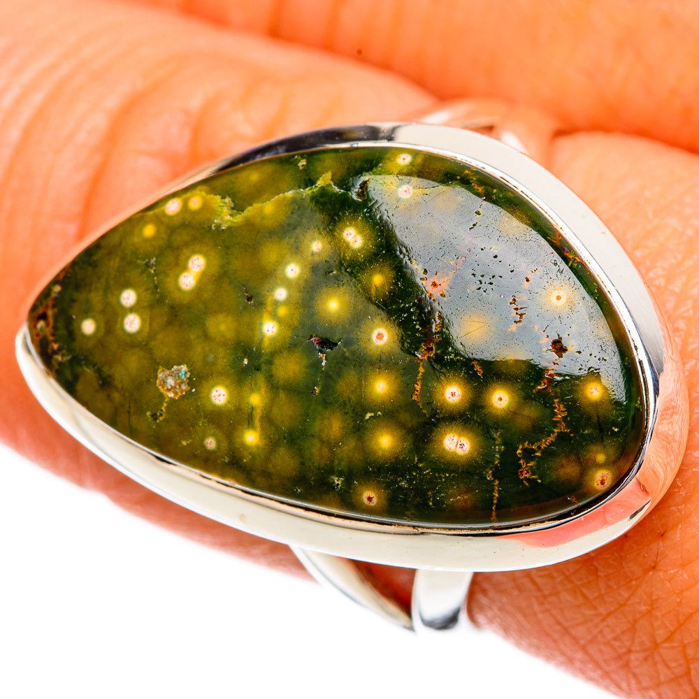 Ocean Jasper Rings handcrafted by Anasilvercos - RING104335
