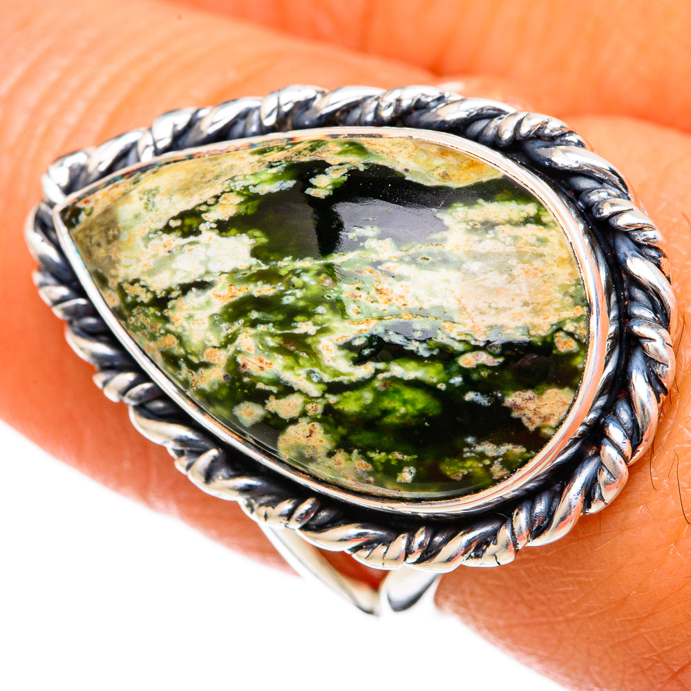 Rainforest Jasper Rings handcrafted by Anasilvercos - RING104337