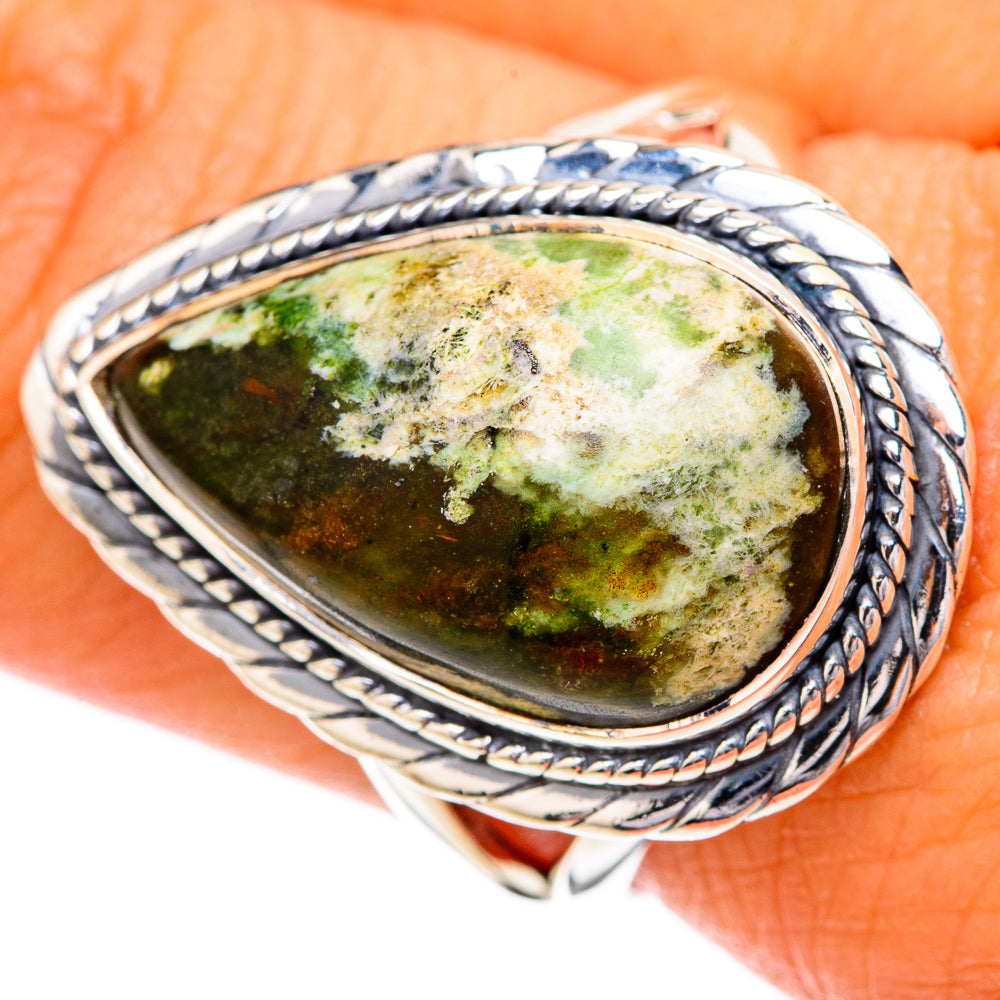 Australian Green Opal Rings handcrafted by Anasilvercos - RING104339