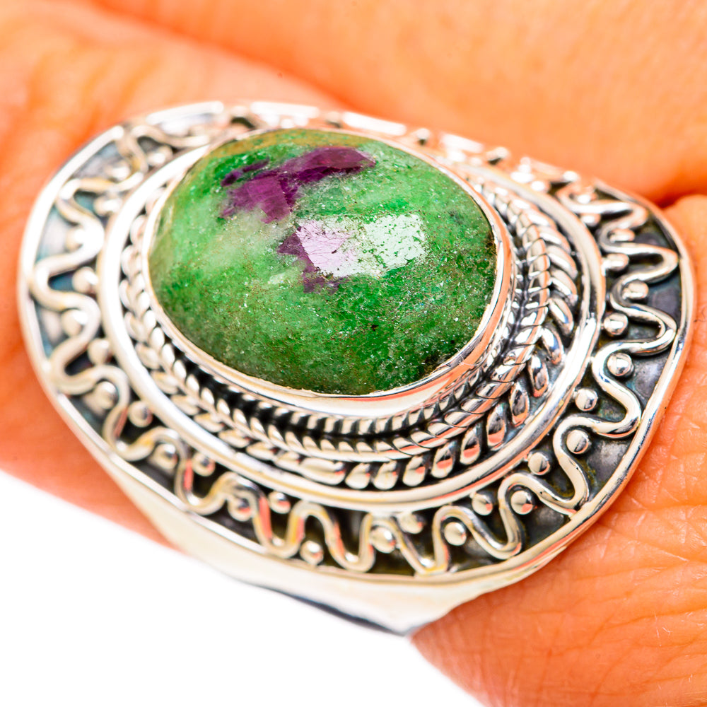 Ruby Zoisite Rings handcrafted by Anasilvercos - RING104350