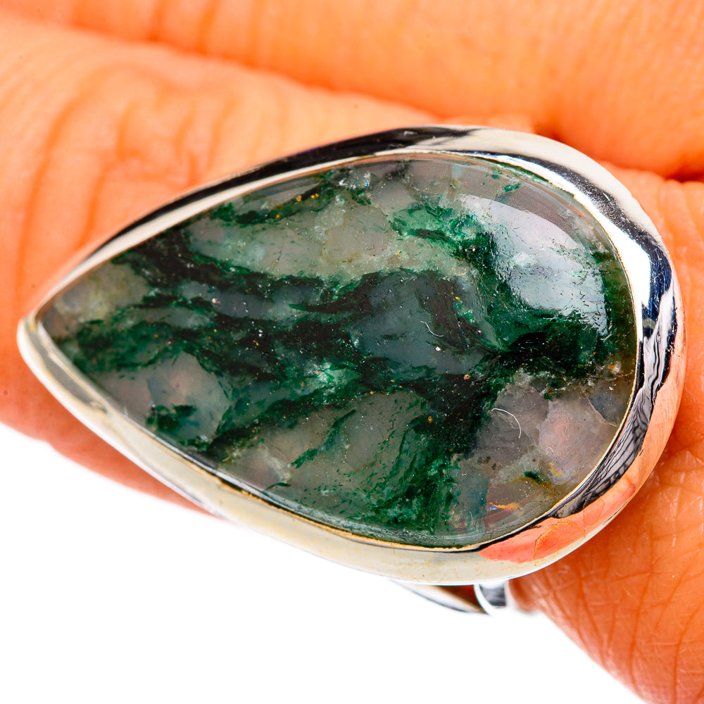 Green Agate Rings handcrafted by Anasilvercos - RING104354