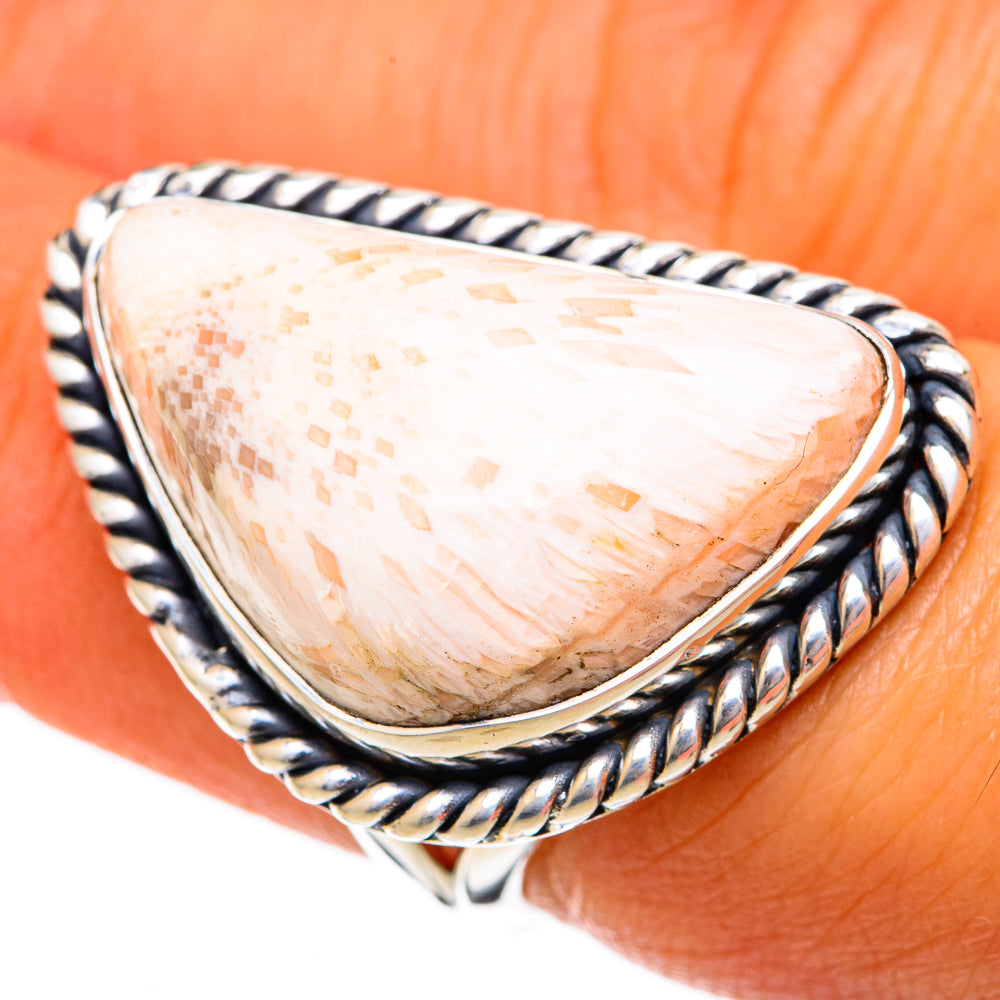 Scolecite Rings handcrafted by Anasilvercos - RING104361