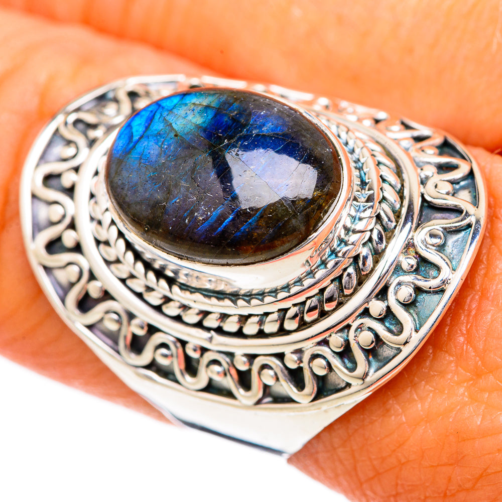 Labradorite Rings handcrafted by Anasilvercos - RING104375
