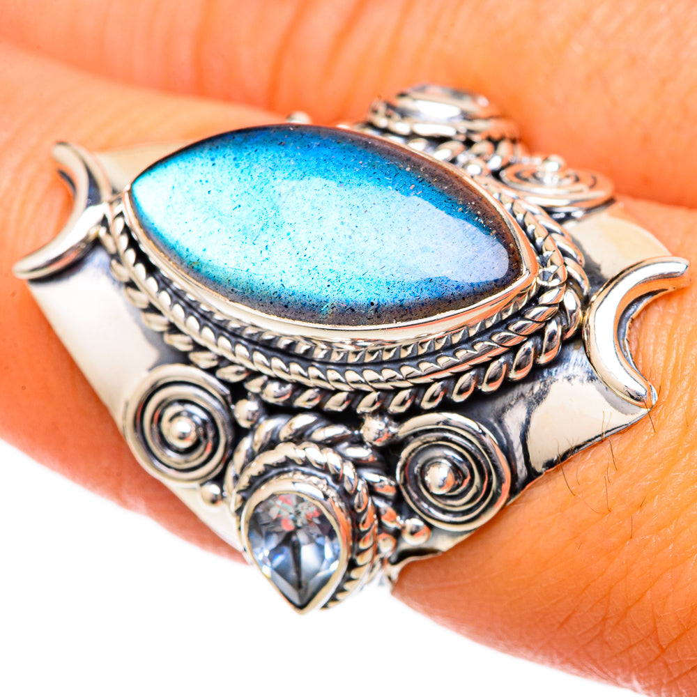 Labradorite Rings handcrafted by Anasilvercos - RING104382