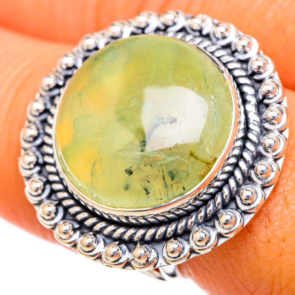 Prehnite Rings handcrafted by Anasilvercos - RING104388