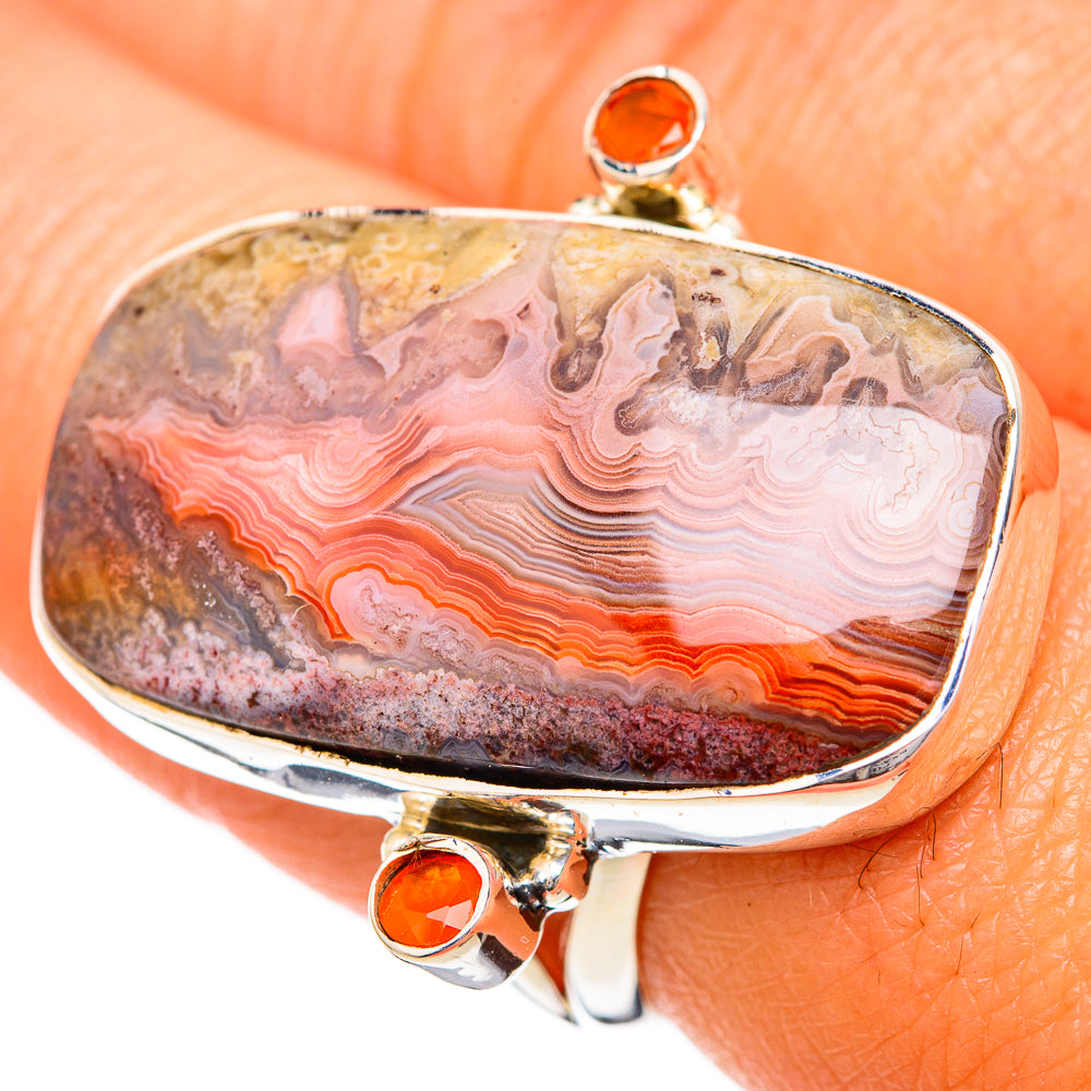 Crazy Lace Agate Rings handcrafted by Anasilvercos - RING104391