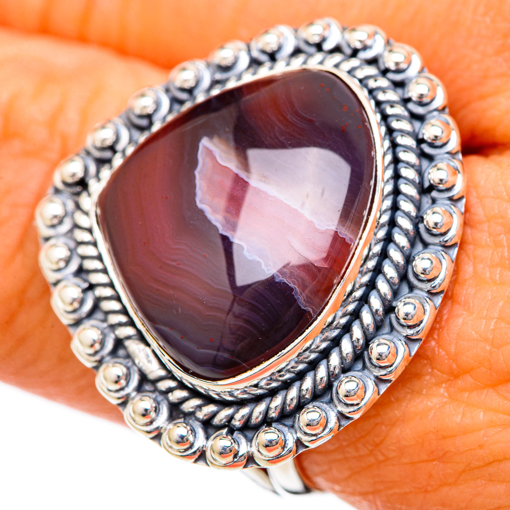 Botswana Agate Rings handcrafted by Anasilvercos - RING104395