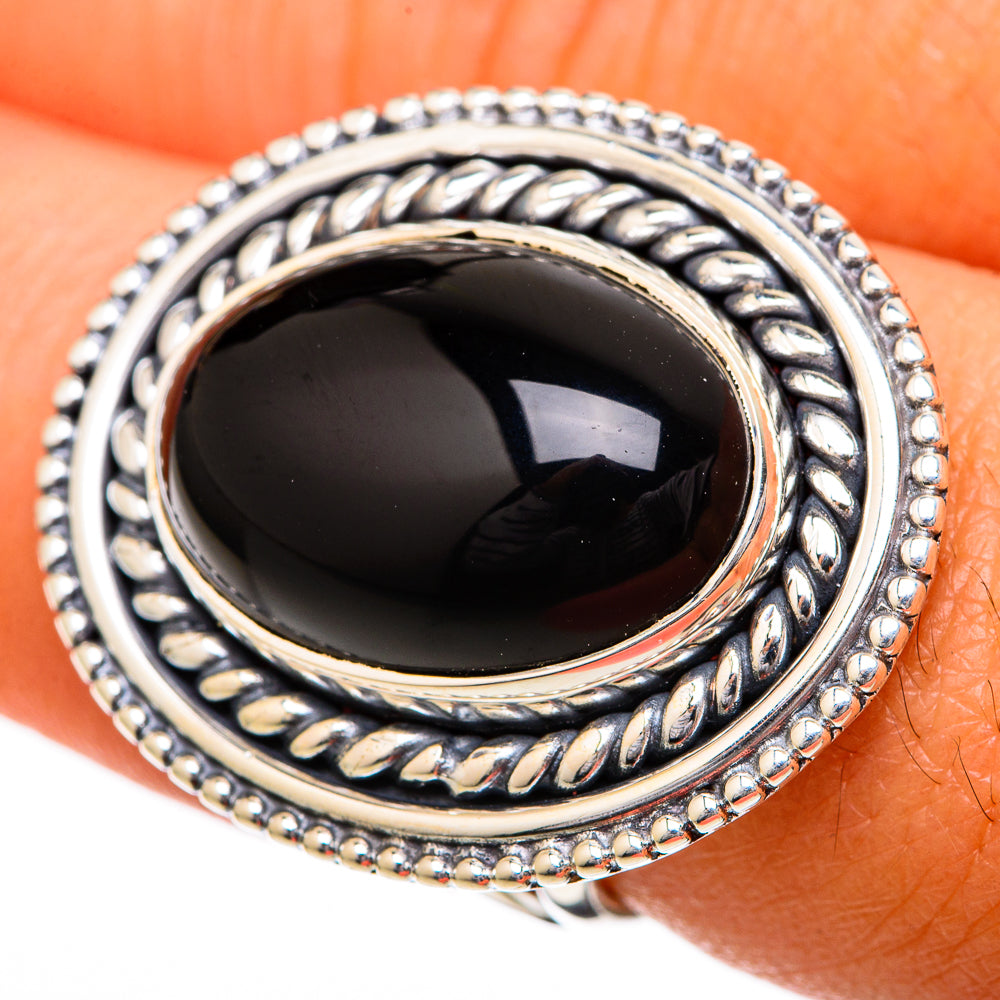 Black Onyx Rings handcrafted by Anasilvercos - RING104405