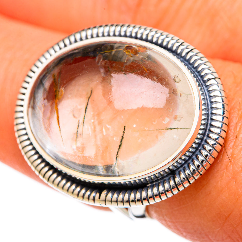 Tourmalinated Quartz Rings handcrafted by Anasilvercos - RING104415