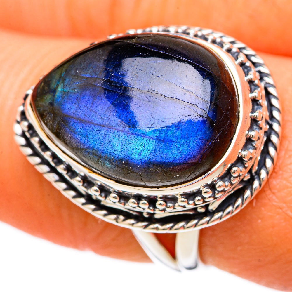 Labradorite Rings handcrafted by Anasilvercos - RING104418