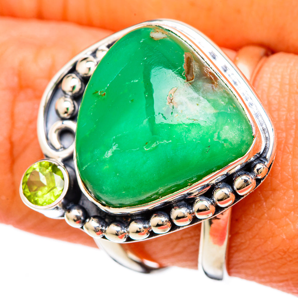 Chrysoprase Rings handcrafted by Anasilvercos - RING104422