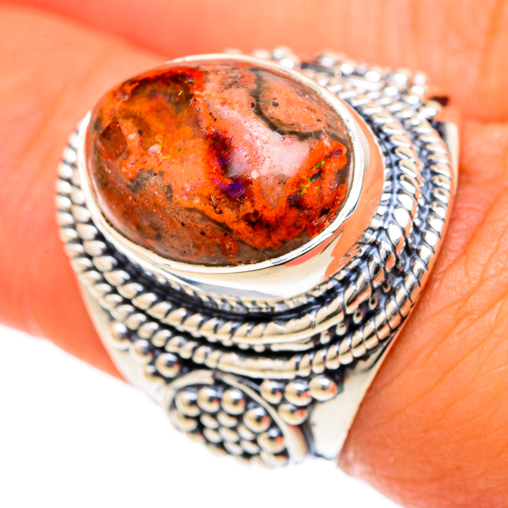 Mexican Fire Opal Rings handcrafted by Anasilvercos - RING104438