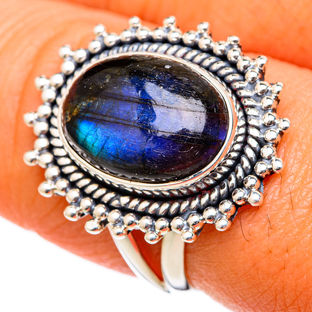 Labradorite Rings handcrafted by Anasilvercos - RING104443