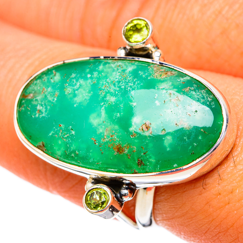 Chrysoprase Rings handcrafted by Anasilvercos - RING104447