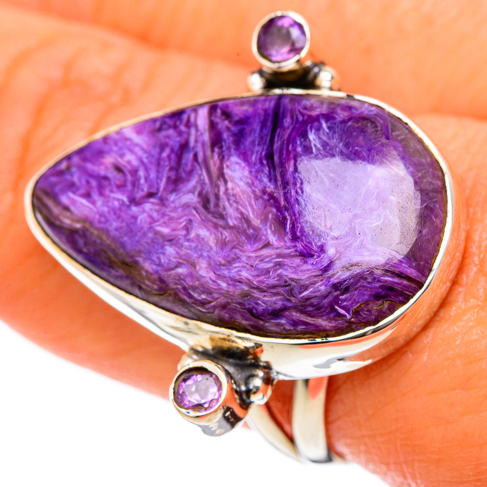 Charoite Rings handcrafted by Anasilvercos - RING104456