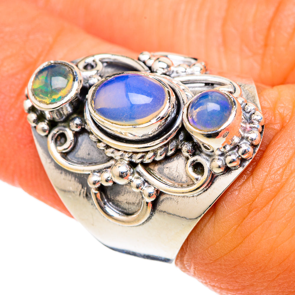 Ethiopian Opal Rings handcrafted by Anasilvercos - RING104462