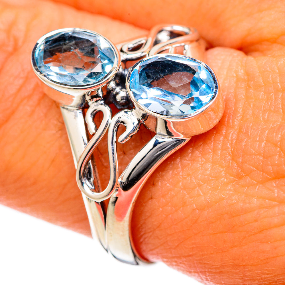 Blue Topaz Rings handcrafted by Anasilvercos - RING104466