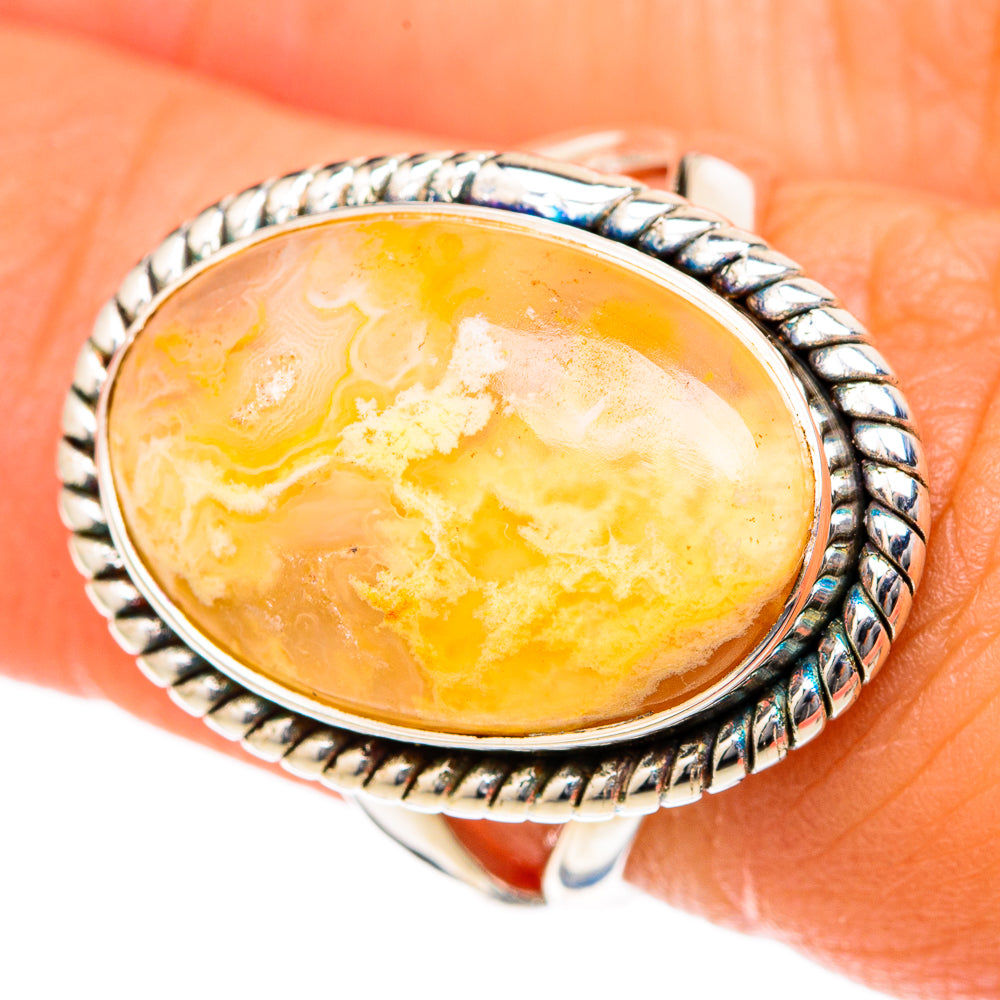 Plume Agate Rings handcrafted by Anasilvercos - RING104473
