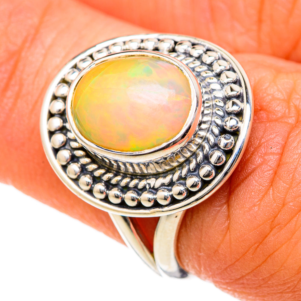 Ethiopian Opal Rings handcrafted by Anasilvercos - RING104483